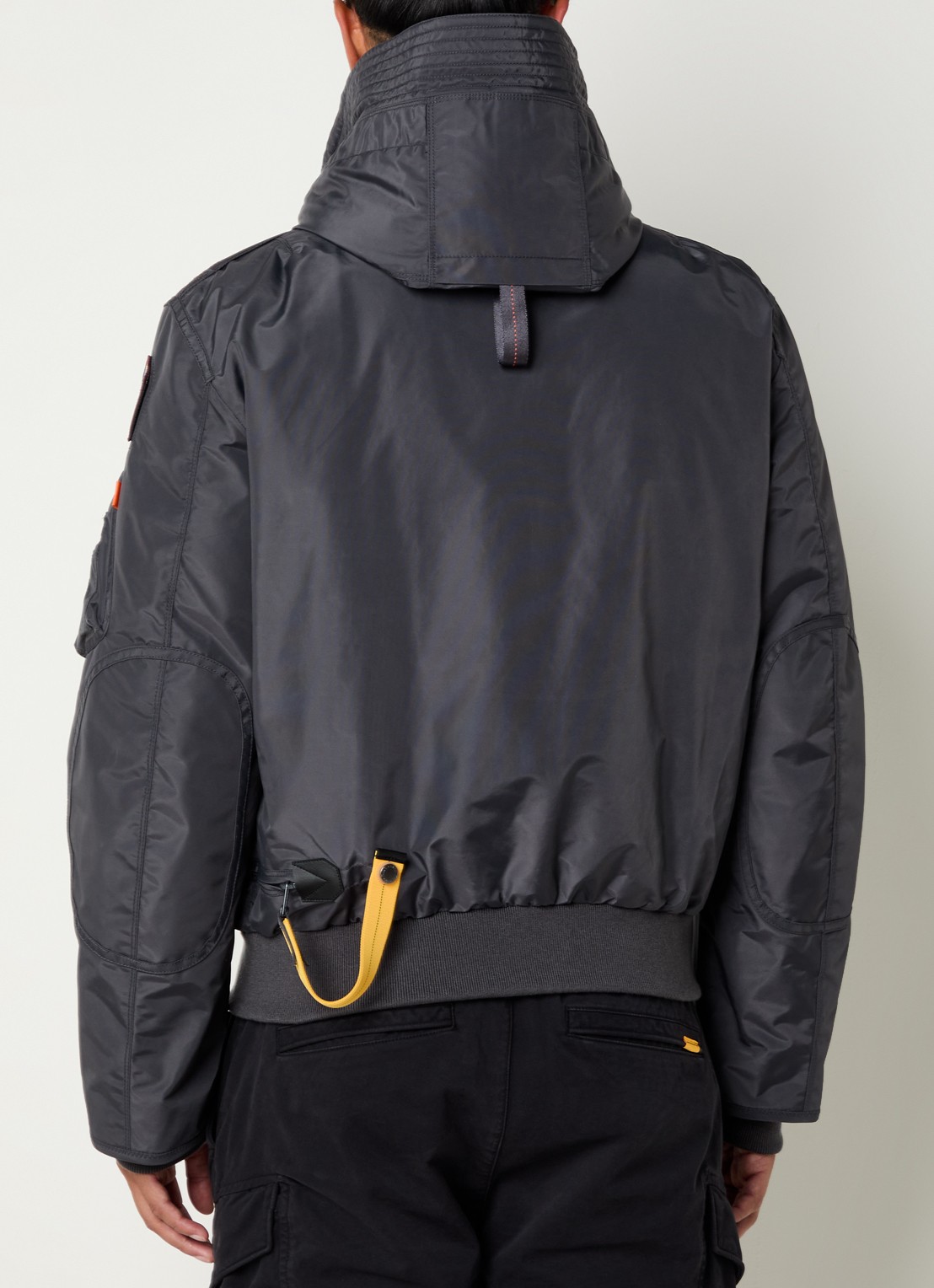 Parajumpers Gobi gewatteerd bomberjack met donsvulling en logoborduring - achterkant 3 donkergrijs