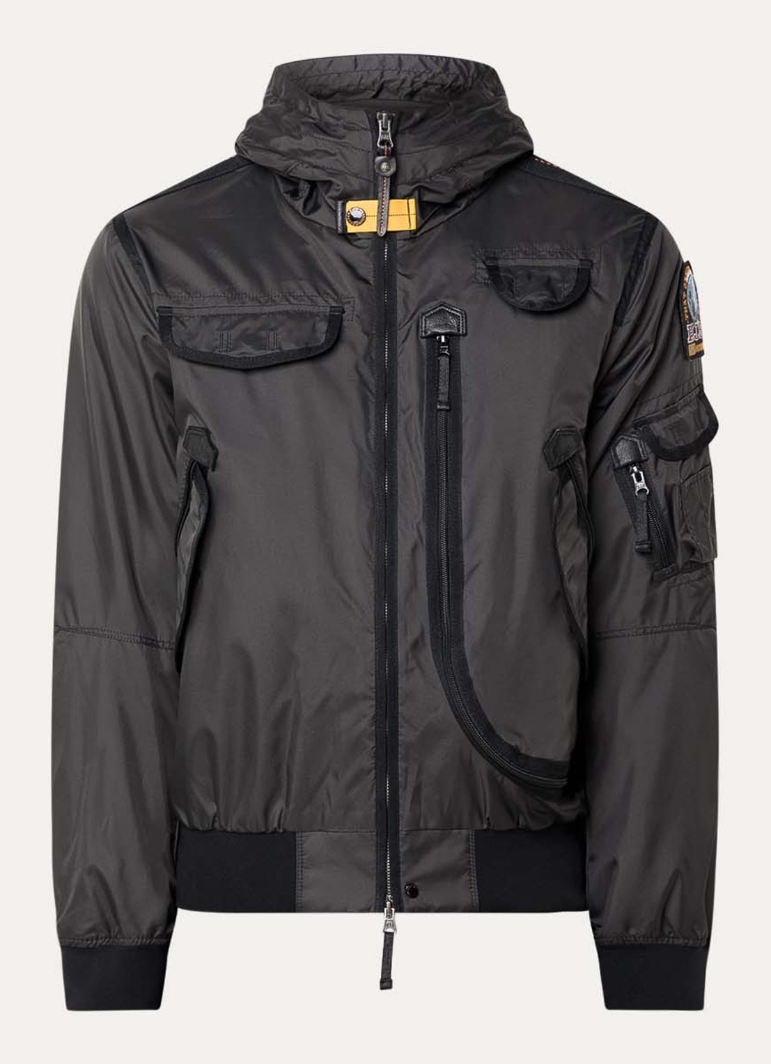 Parajumpers Gobi gewatteerd jack met donsvulling en capuchon - voorkant 3 beige