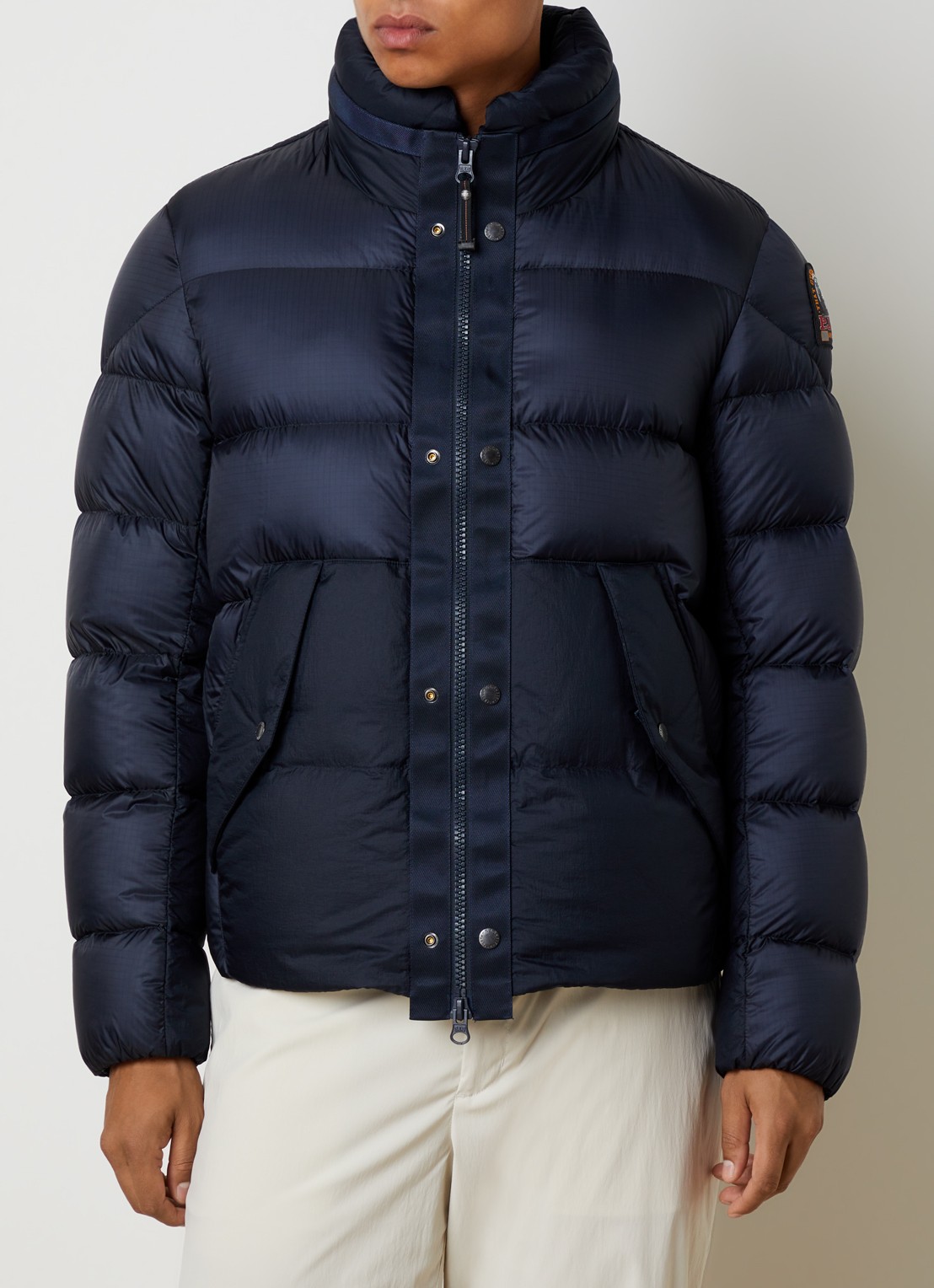 Parajumpers Golburn pufferjack met donsvulling en steekzakken - detail donkerblauw