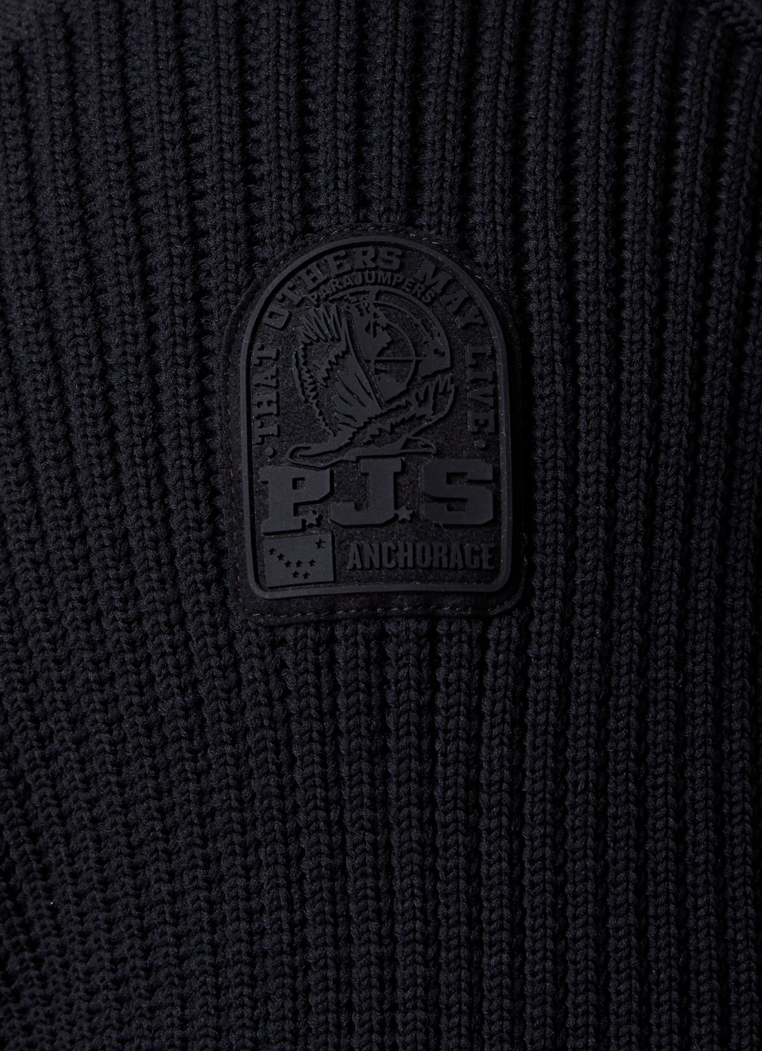 Parajumpers Grofgebreid vest met borstzak - detail 2 zwart