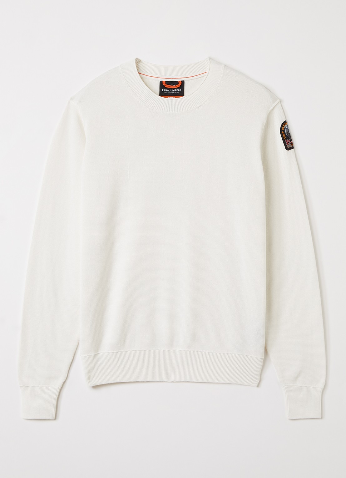 Parajumpers Grofgebreide pullover met ronde hals - voorkant ivoor
