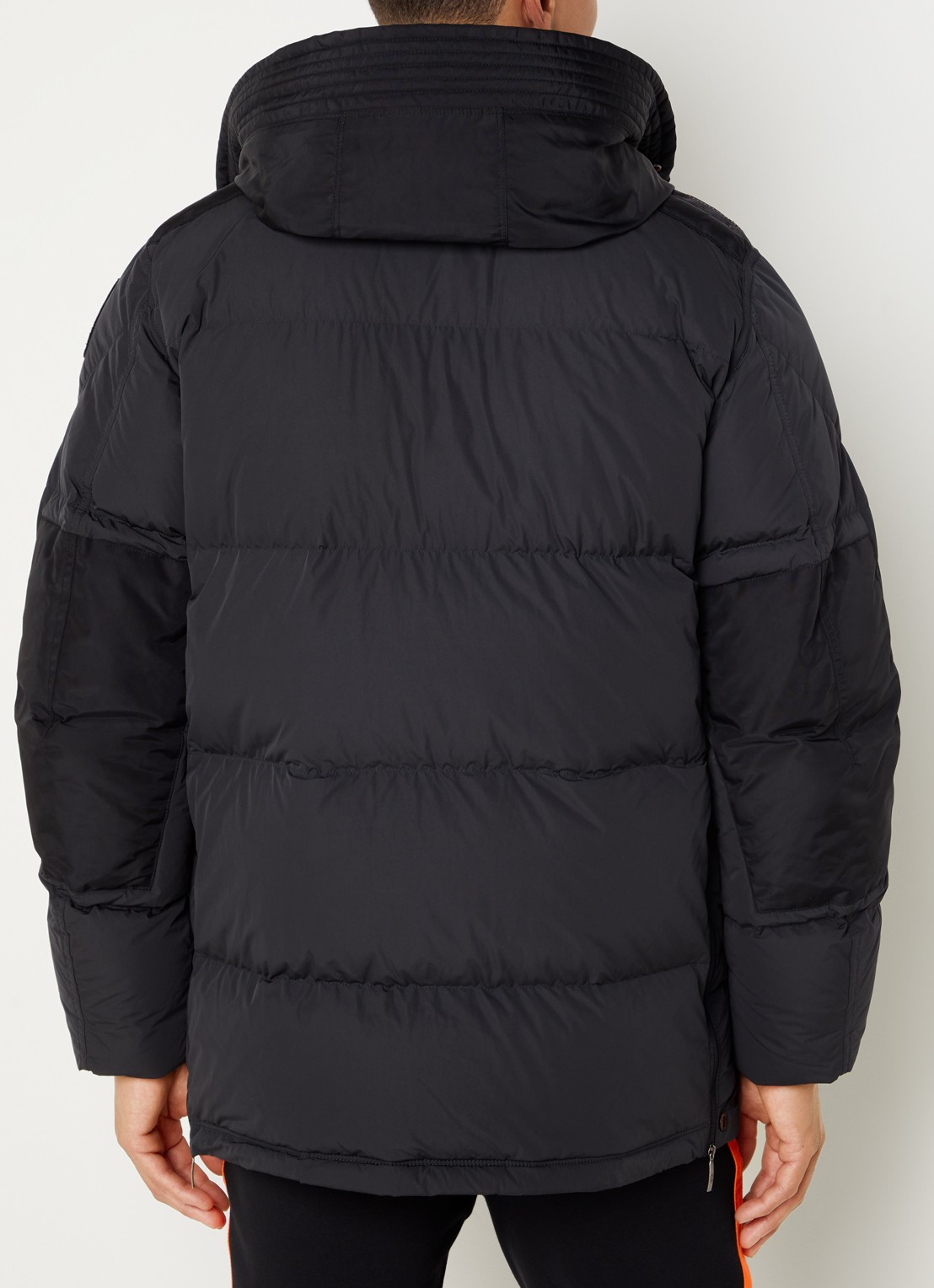 Parajumpers Harraseeket gewatteeerd jack met donsvulling en logo  - achterkant zwart