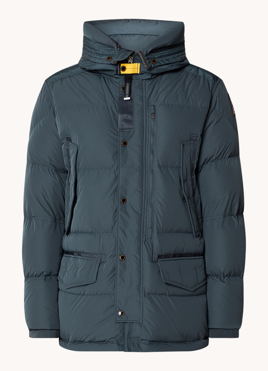 Parajumpers Harraseeket gewatteeerd jack met donsvulling en logo  - voorkant 2 petrol