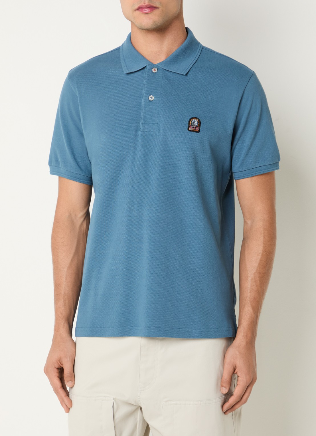 Parajumpers Hobart regular fit polo met logoborduring - detail 2 blauw