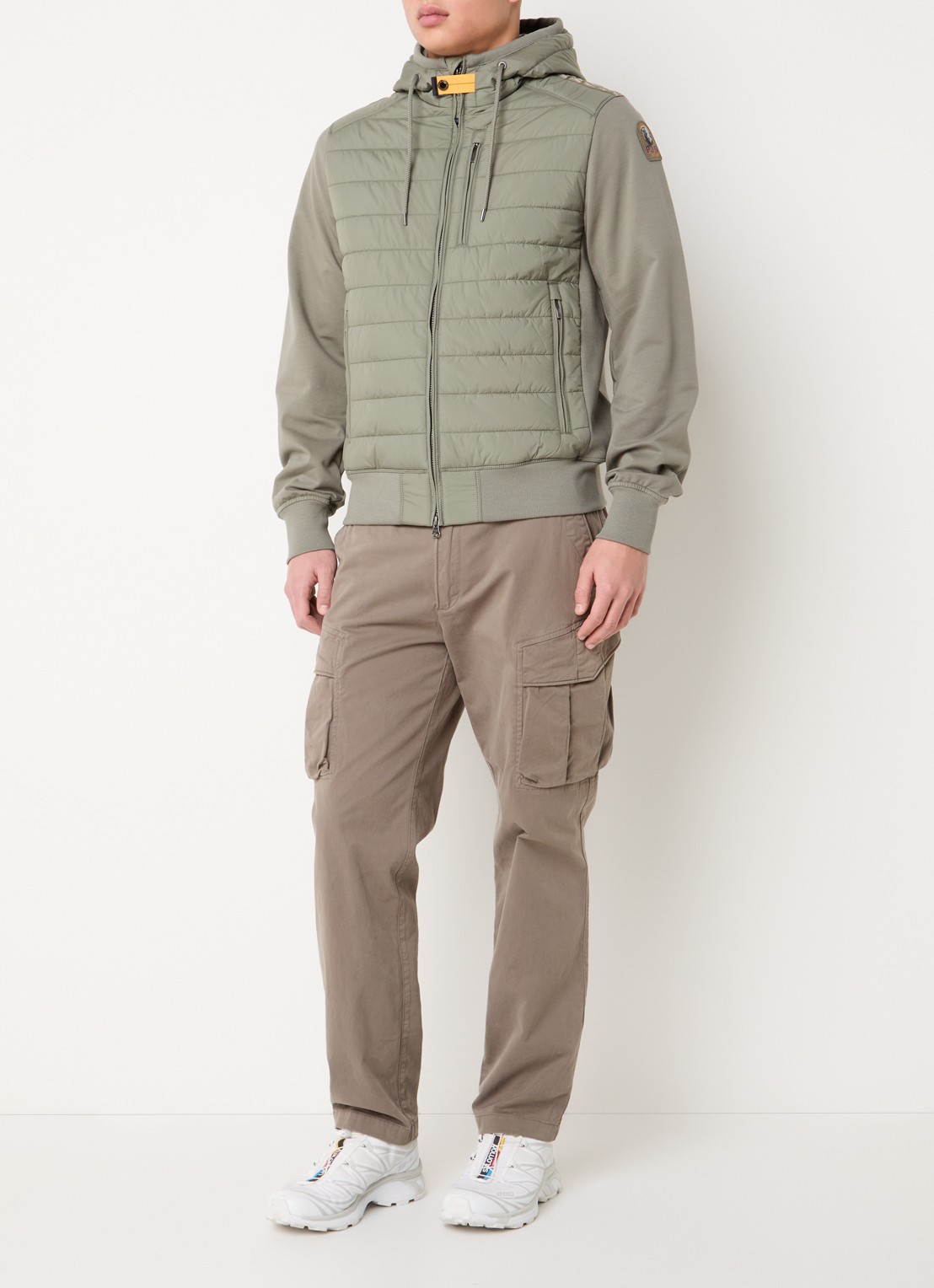 Parajumpers Ivor gewatteerd jack met logoborduring - voorkant 4 legergroen