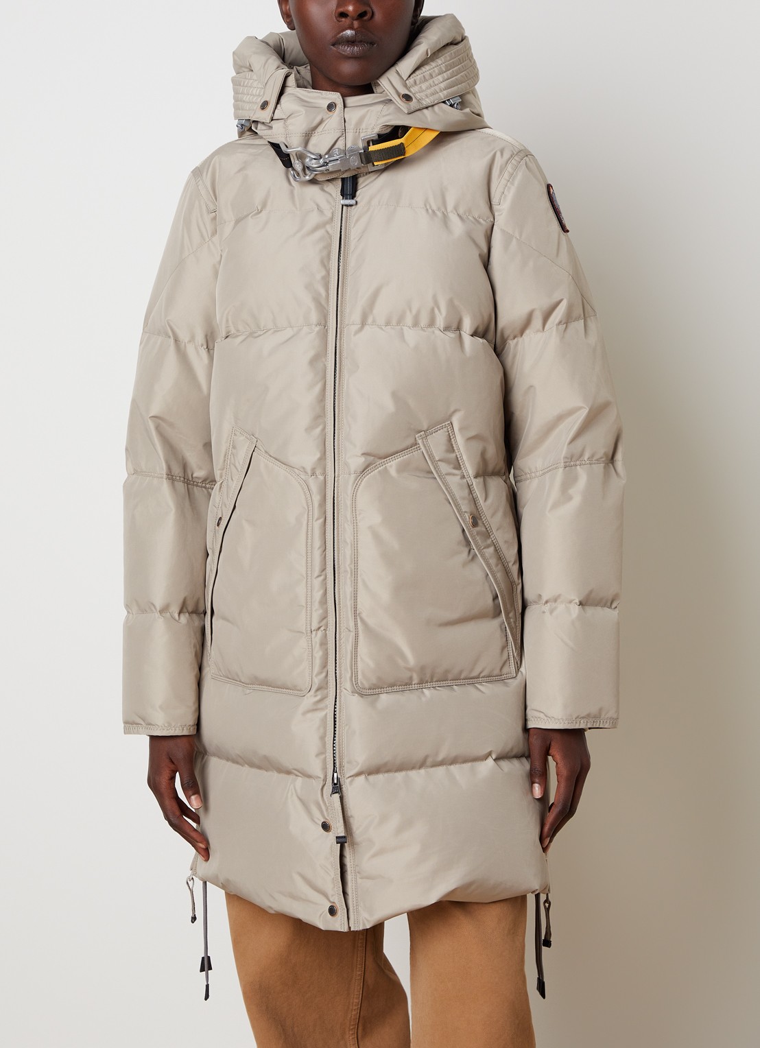 Parajumpers Jas met donsvulling en opgestikte zakken - detail lichtgrijs