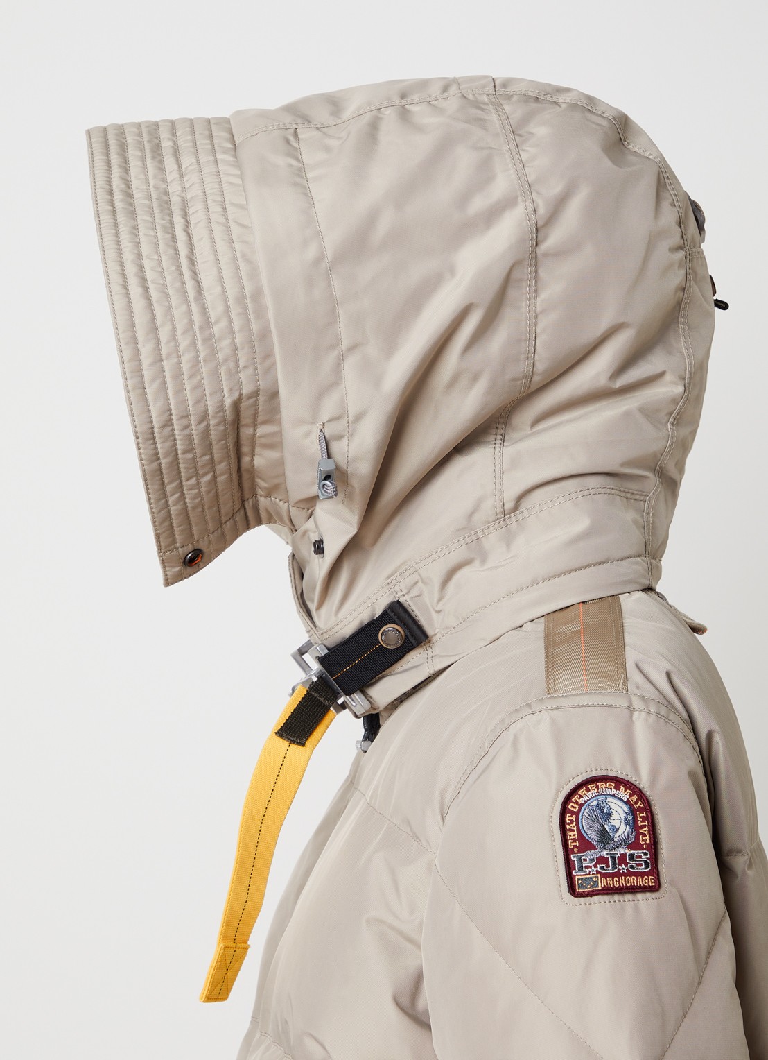 Parajumpers Jas met donsvulling en opgestikte zakken - detail 2 lichtgrijs