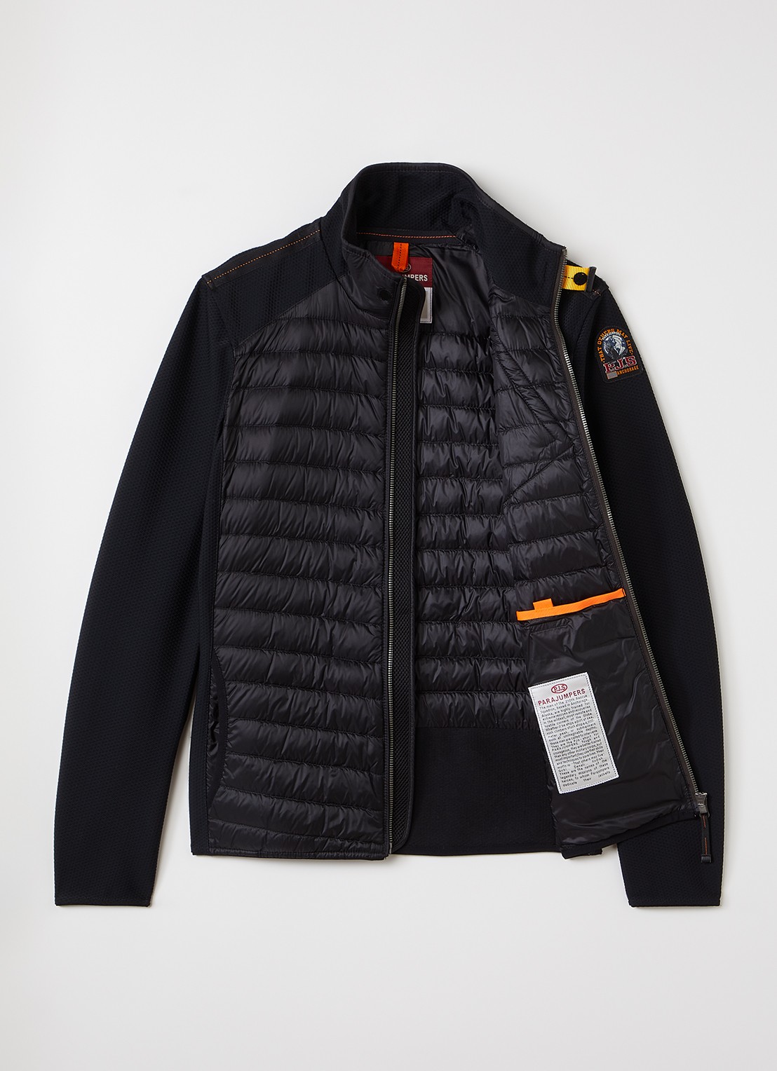 Parajumpers Jayden gewatteerd jack met donsvulling - voorkant 2 zwart