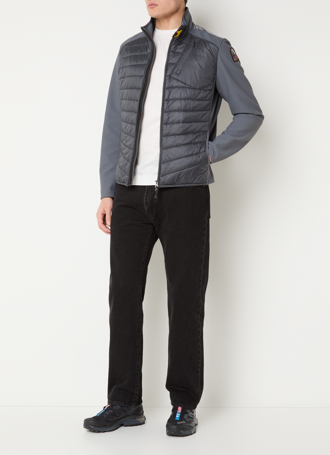 Parajumpers Jayden jack met gewatteerd voorpand en steekzakken - voorkant 3 grijs