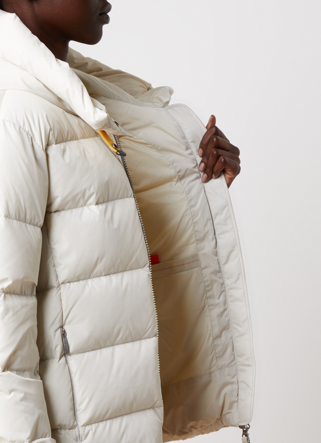 Parajumpers Jinny jas met donsvulling en steekzakken - detail 6 wit