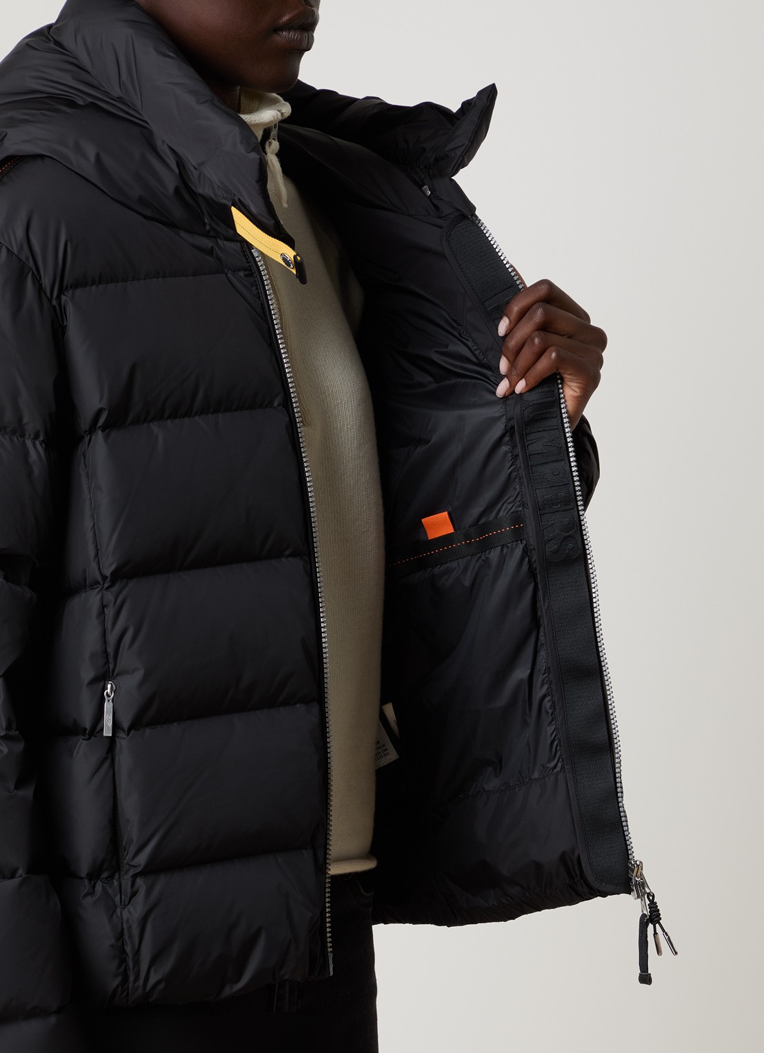 Parajumpers Jinny jas met donsvulling en steekzakken - detail 5 zwart