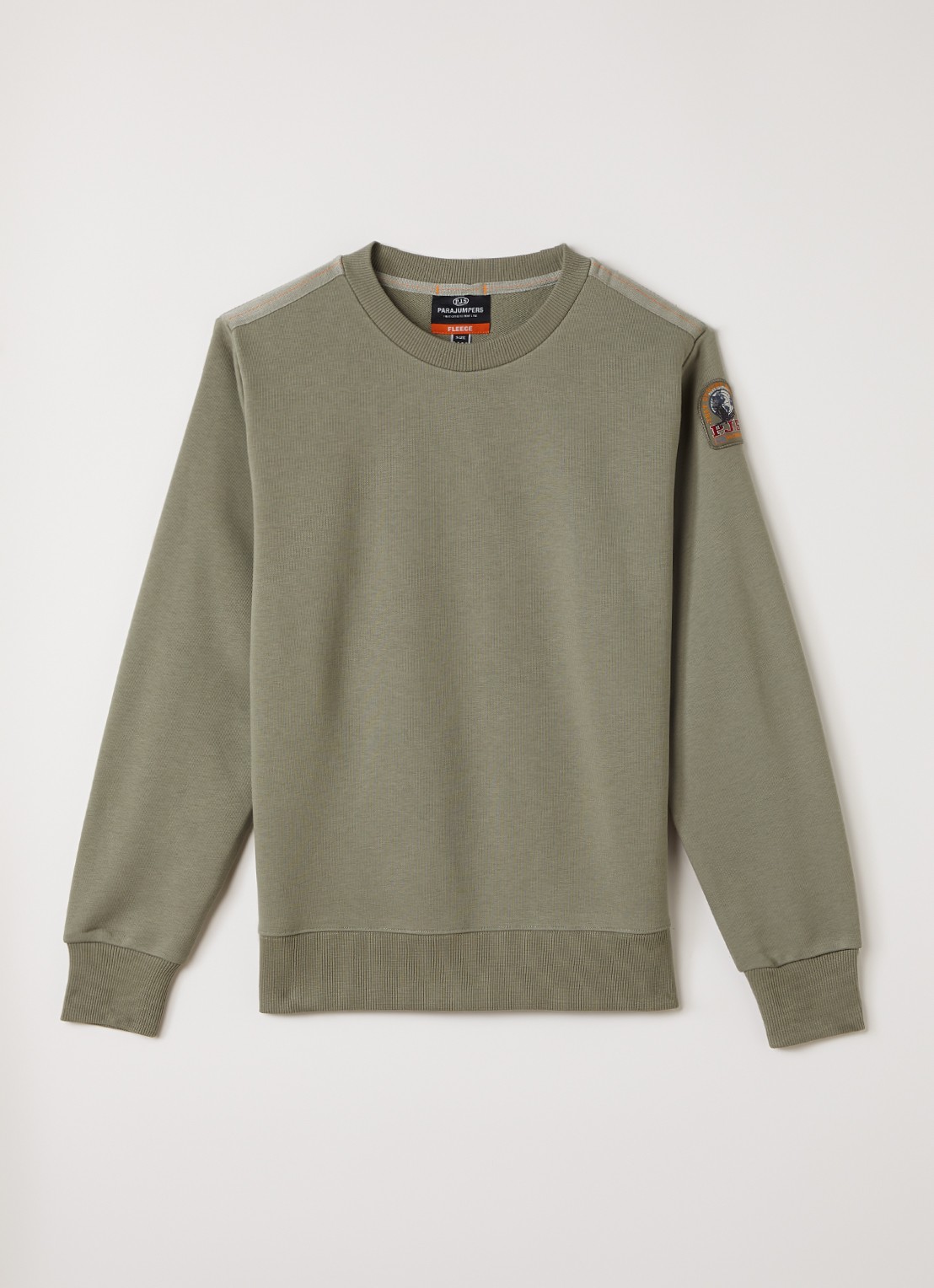 Parajumpers K2 sweater met logo - voorkant olijfgroen