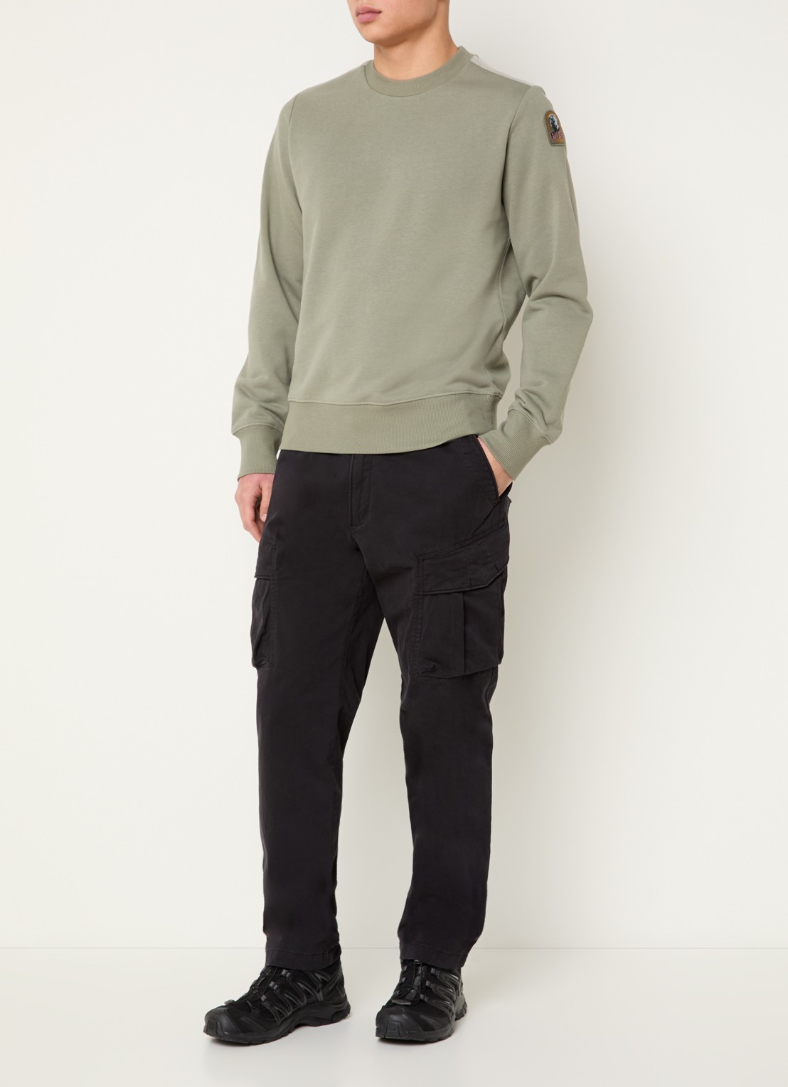 Parajumpers K2 sweater met logo - voorkant 2 lichtgroen