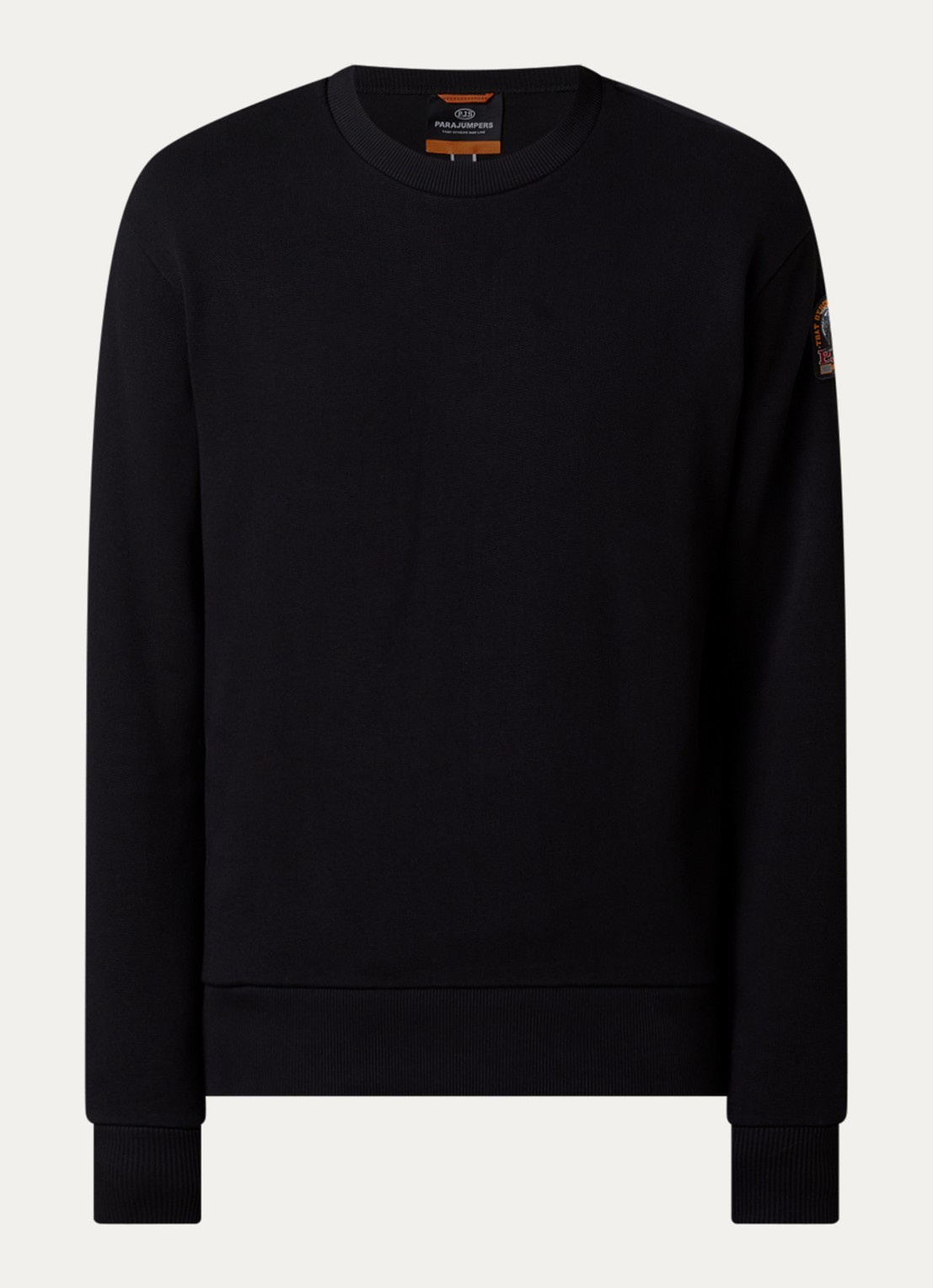 Parajumpers Keota sweater met ritszak en logo - voorkant zwart