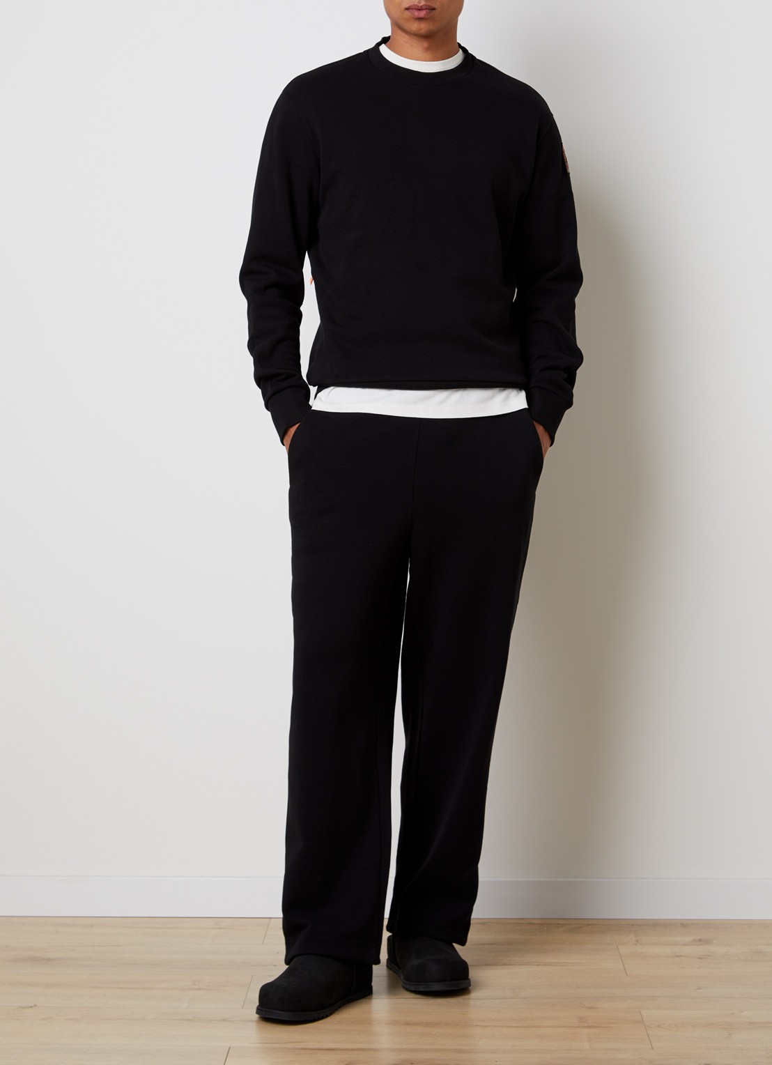 Parajumpers Keota sweater met ritszak en logo - voorkant 2 zwart