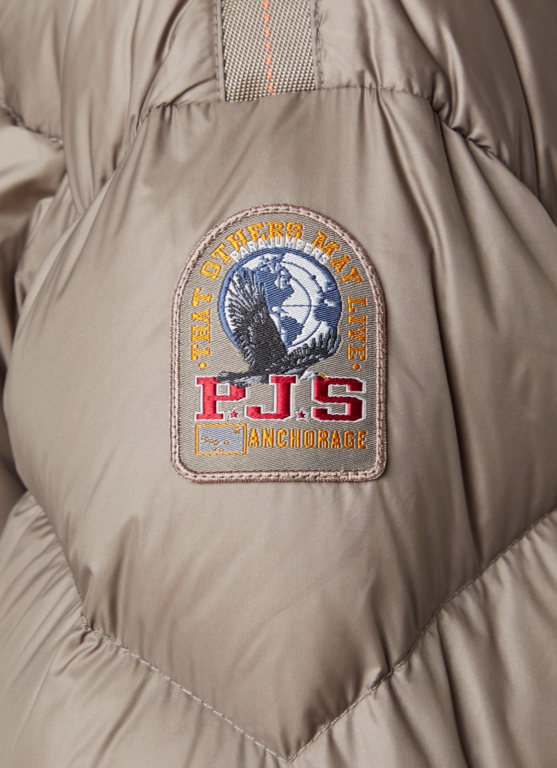 Parajumpers Killin pufferjack met donsvulling en logo - detail 5 grijs