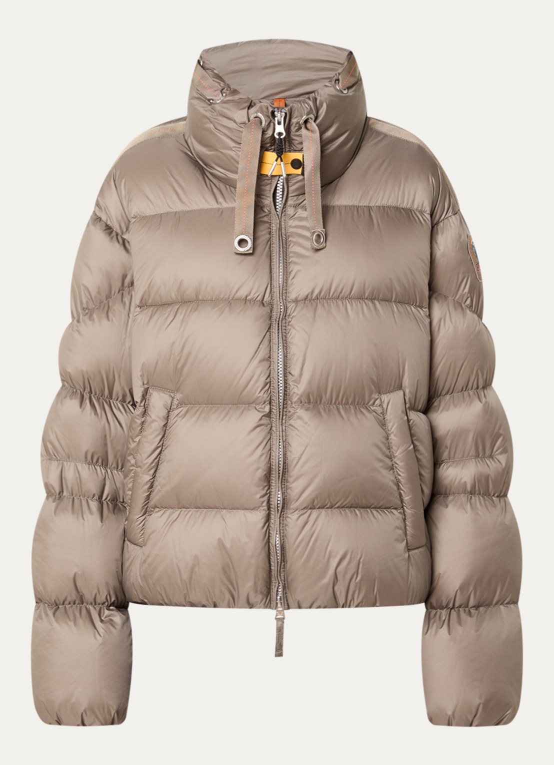 Parajumpers Killin pufferjack met donsvulling en logo - voorkant grijs