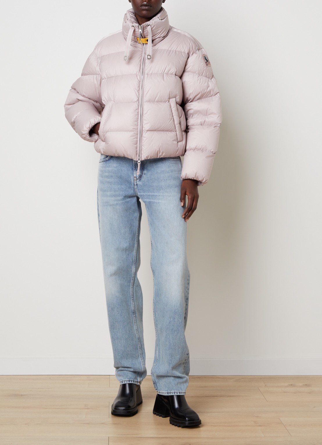 Parajumpers Killin pufferjack met donsvulling en logo - voorkant 6 oudroze
