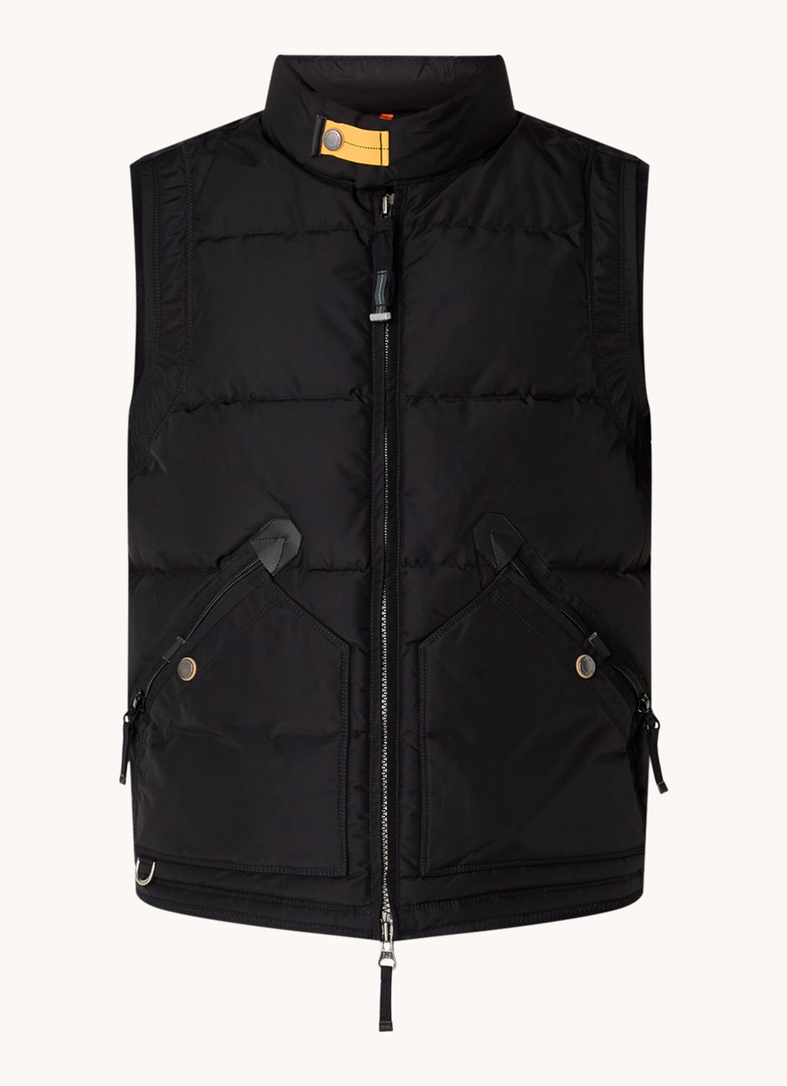 Parajumpers Kobuk gewatteerde bodywarmer met donsvulling - voorkant 3 zwart