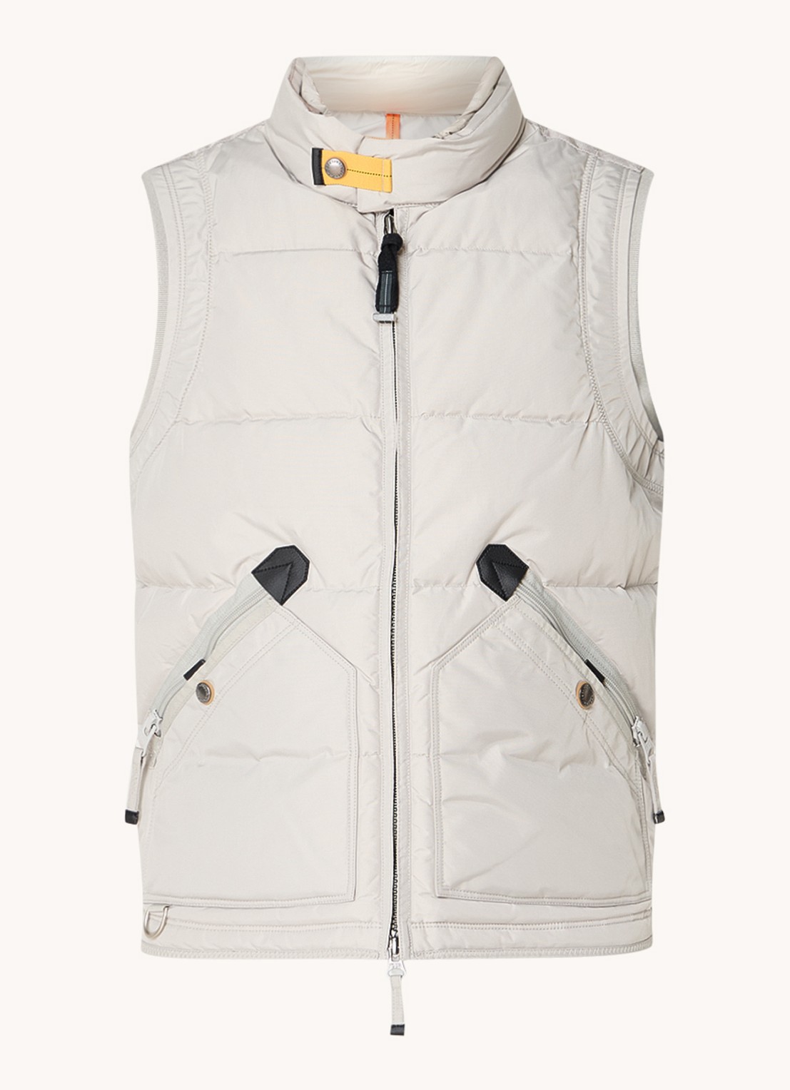 Parajumpers Kobuk gewatteerde bodywarmer met donsvulling - voorkant 2 beige