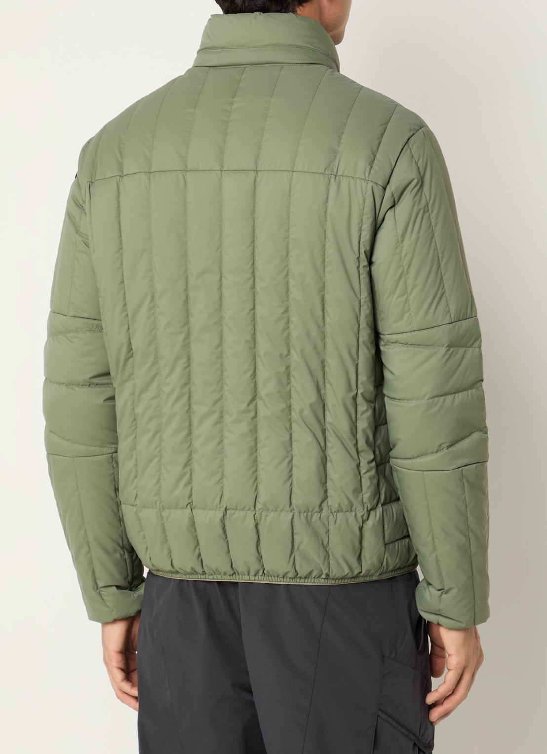 Parajumpers Kuon gewatteerd jack met donsvulling en ritszakken - achterkant bronsgroen