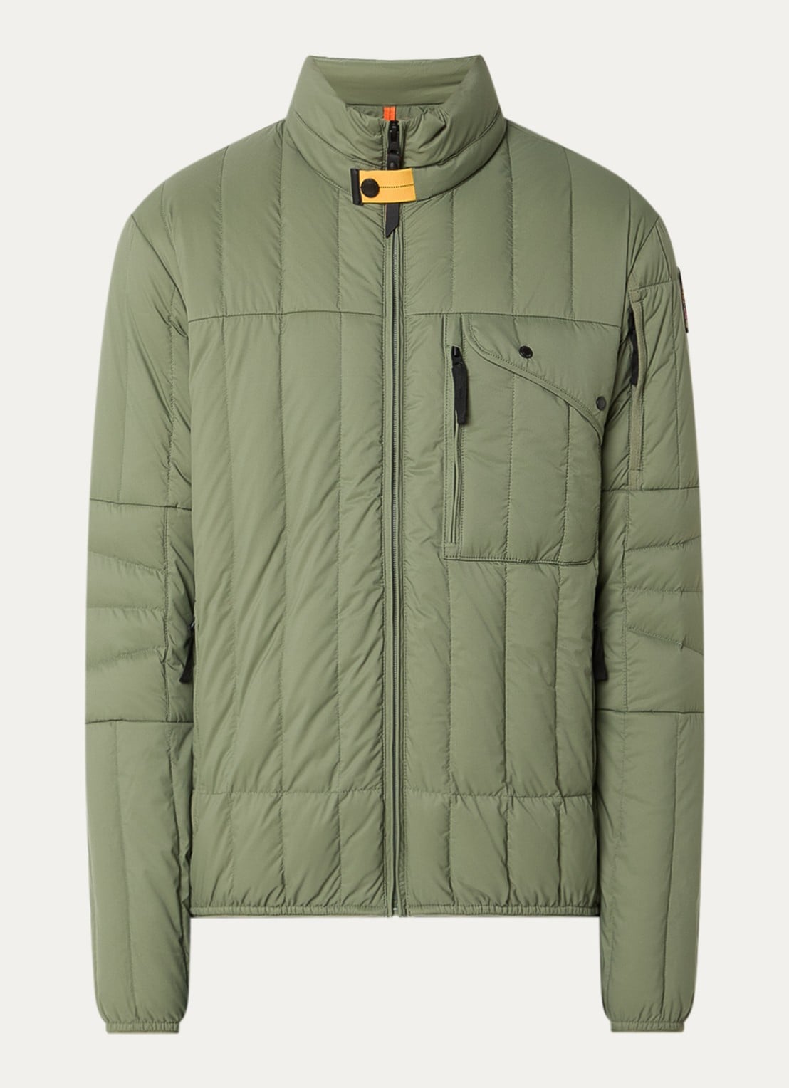 Parajumpers Kuon gewatteerd jack met donsvulling en ritszakken - voorkant 2 bronsgroen