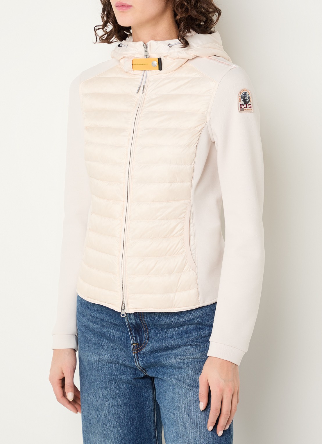 Parajumpers Kym gewatteerde jack met donsvulling en capuchon - detail 2 creme