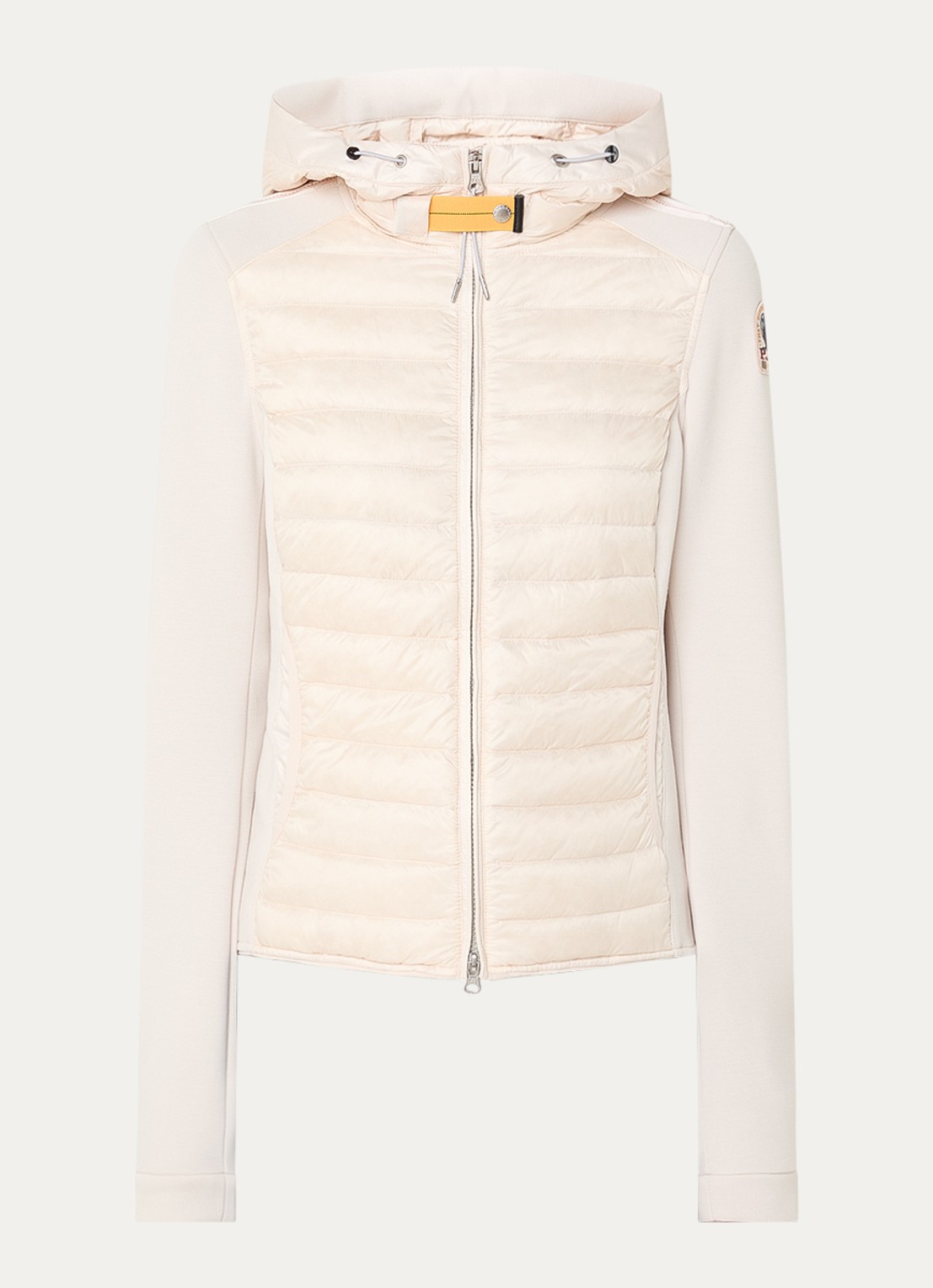 Parajumpers Kym gewatteerde jack met donsvulling en capuchon - voorkant 3 creme