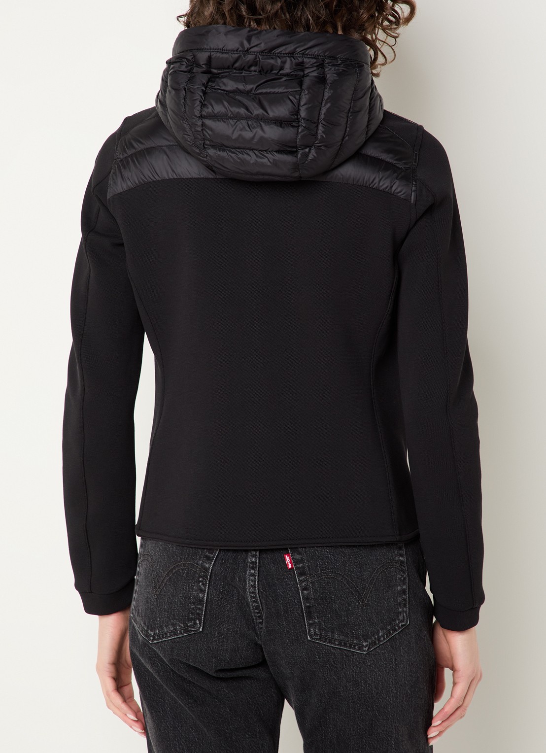 Parajumpers Kym gewatteerde jack met donsvulling en capuchon - achterkant zwart