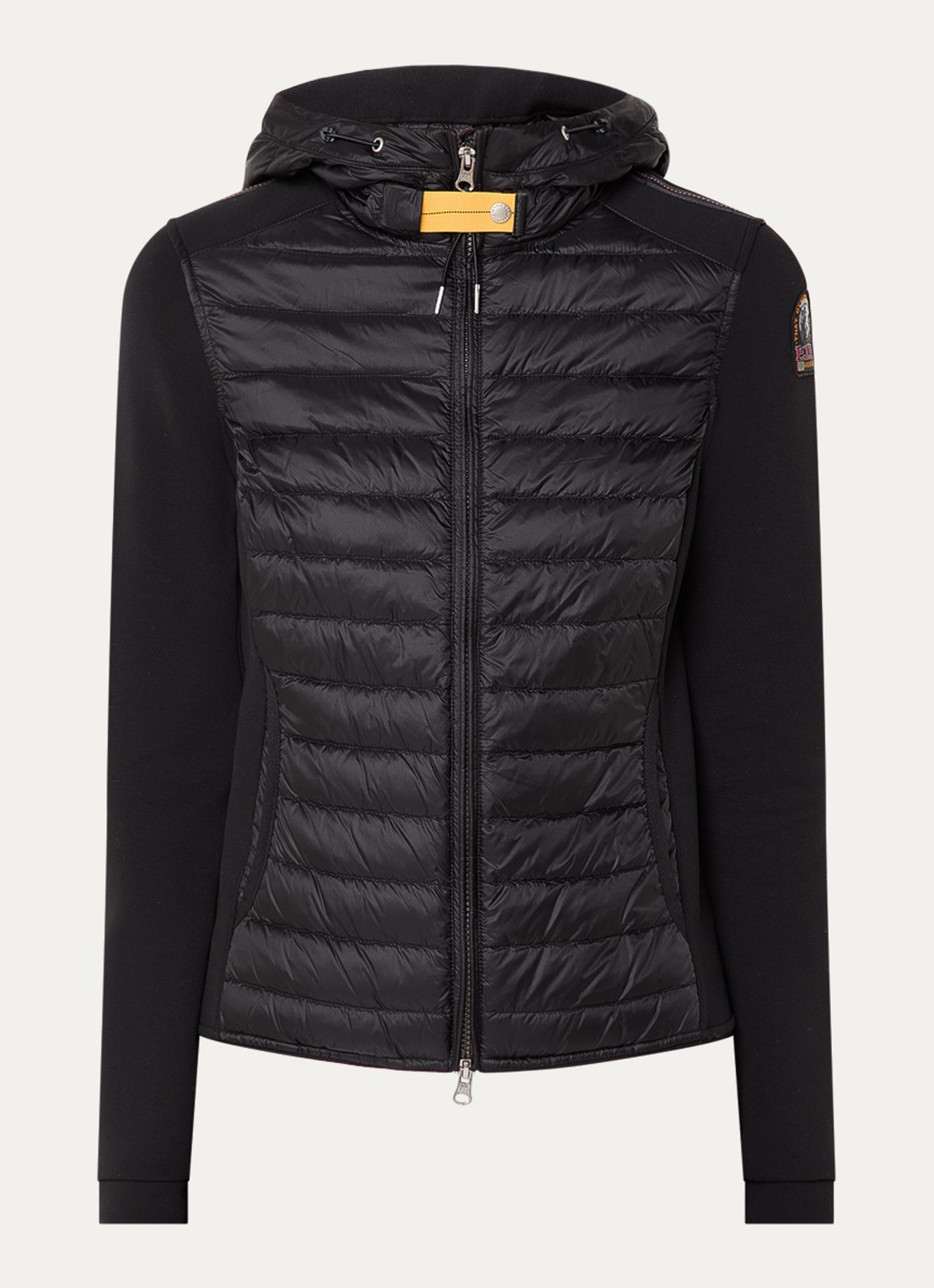 Parajumpers Kym gewatteerde jack met donsvulling en capuchon - voorkant 3 zwart