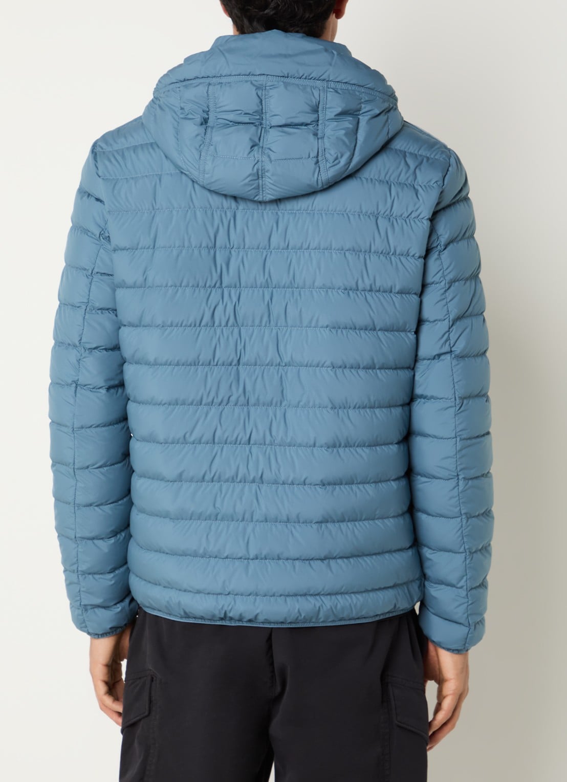 Parajumpers Last Minute gewatteerd jack met donsvulling en capuchon - achterkant 2 staalblauw