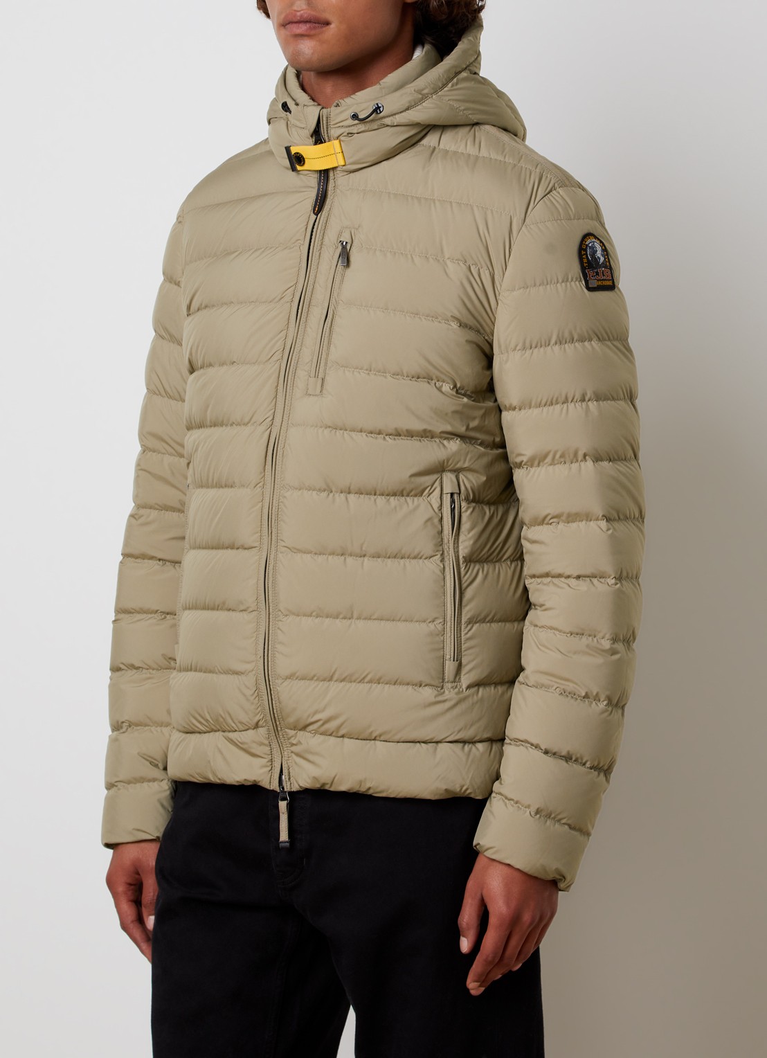 Parajumpers Last Minute gewatteerd jack met donsvulling en capuchon - detail beige