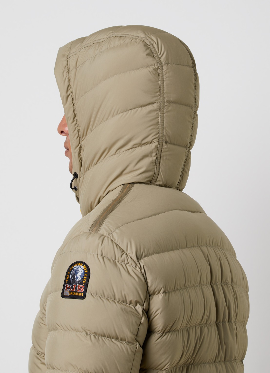 Parajumpers Last Minute gewatteerd jack met donsvulling en capuchon - detail 3 beige