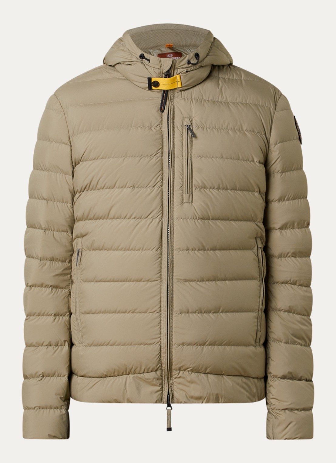 Parajumpers Last Minute gewatteerd jack met donsvulling en capuchon - voorkant 4 beige