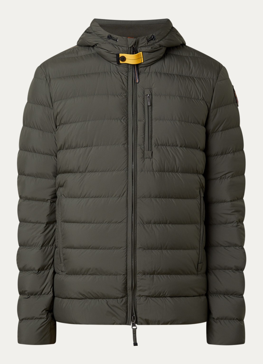 Parajumpers Last Minute gewatteerd jack met donsvulling en capuchon - voorkant 4 groen