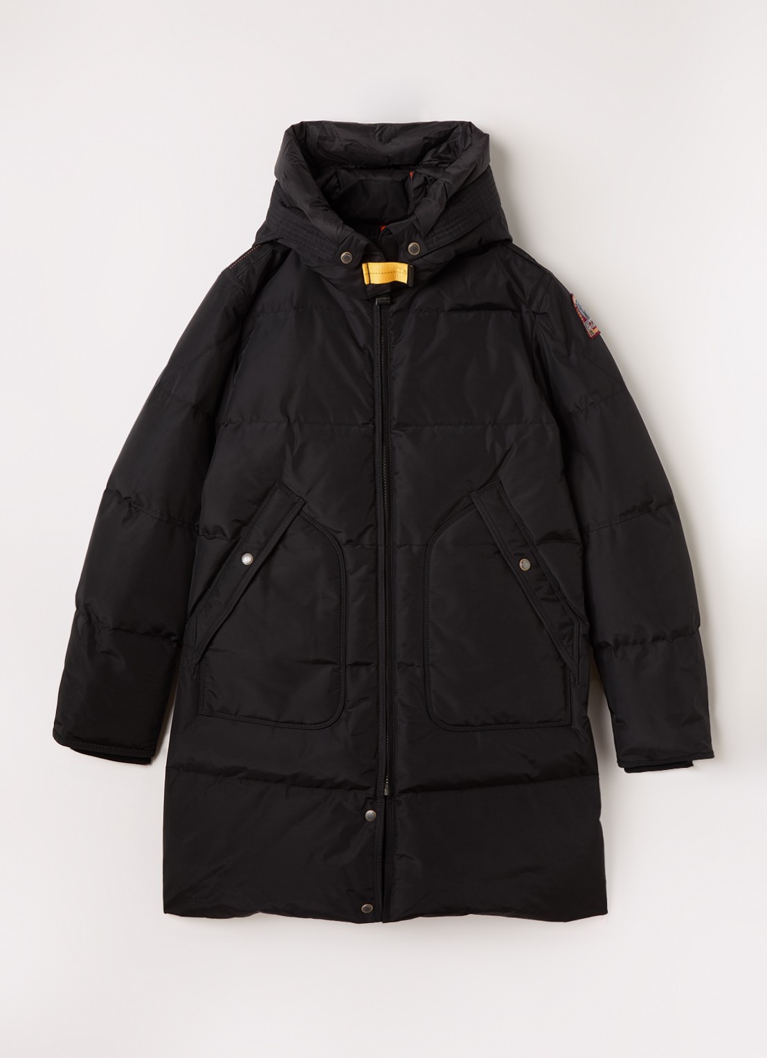 Parajumpers Long Bear puffer jack met donsvulling - voorkant 2 zwart