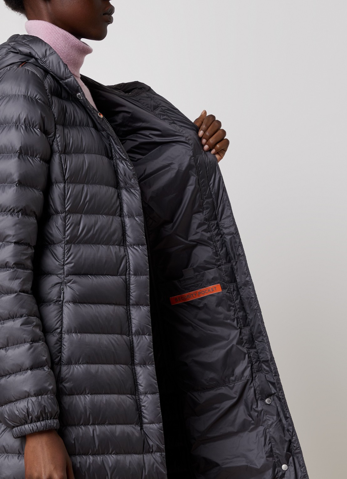 Parajumpers Magalie jas met donsvulling en steekzakken - detail 3 grijs