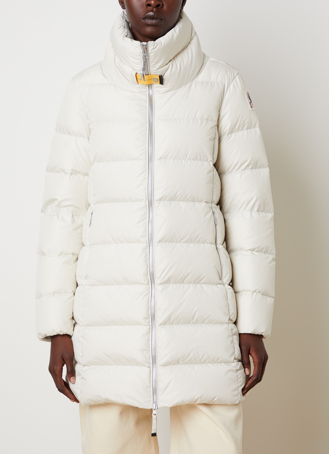 Parajumpers Malandra gewatteerde puffer jas met donsvulling en ritszakken - detail 2 wit