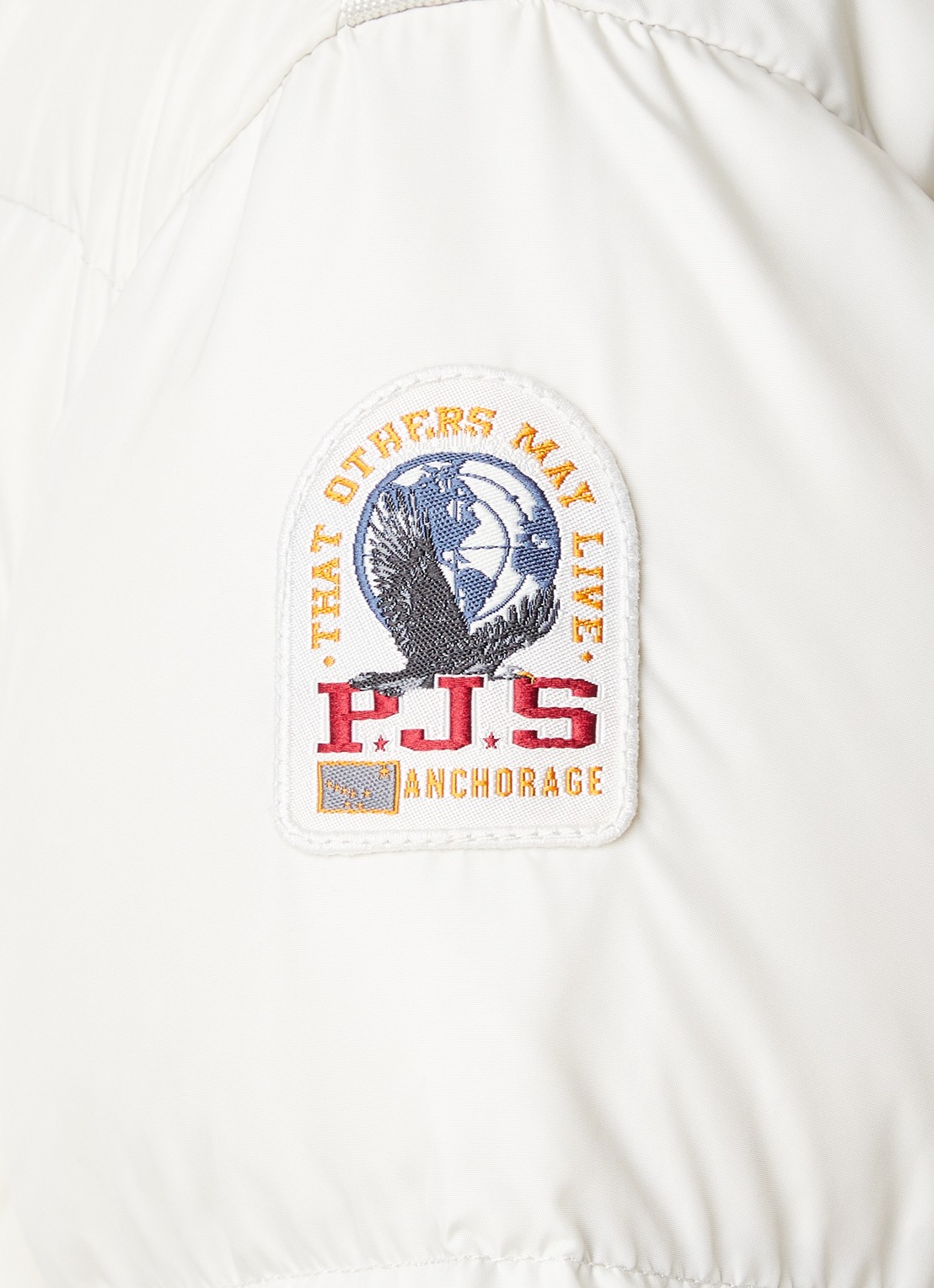 Parajumpers Malandra gewatteerde puffer jas met donsvulling en ritszakken - detail 3 wit