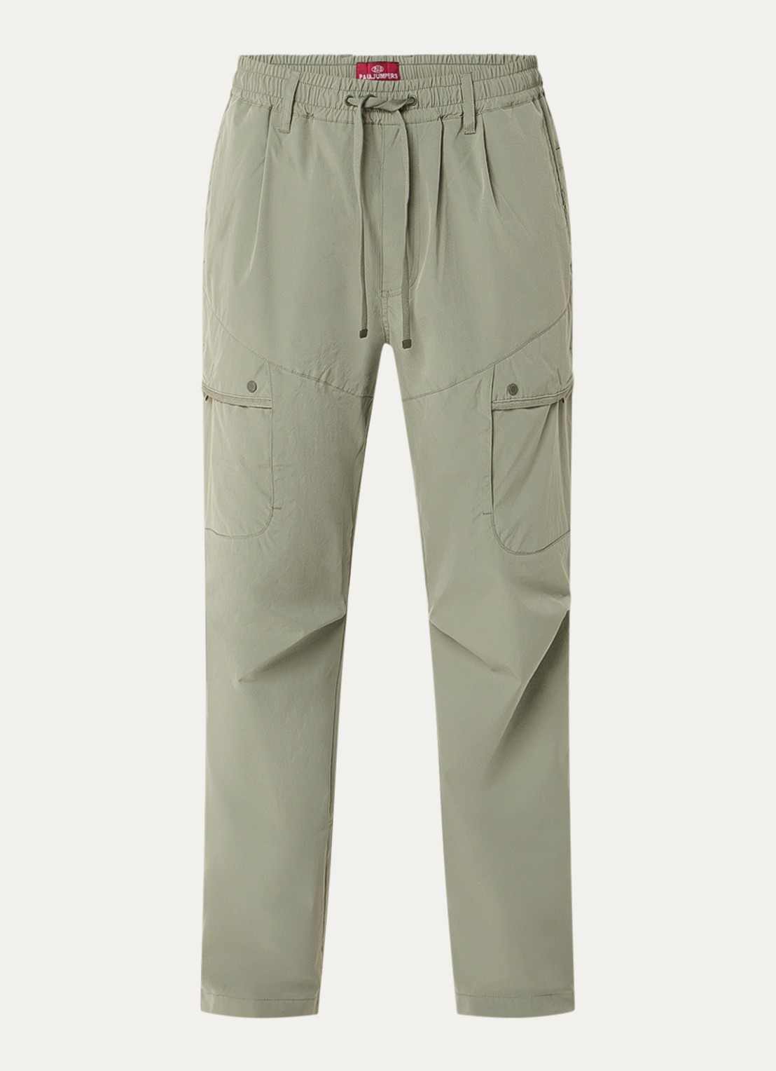 Parajumpers Mallaig straight fit cargobroek met steekzakken - voorkant lichtgroen
