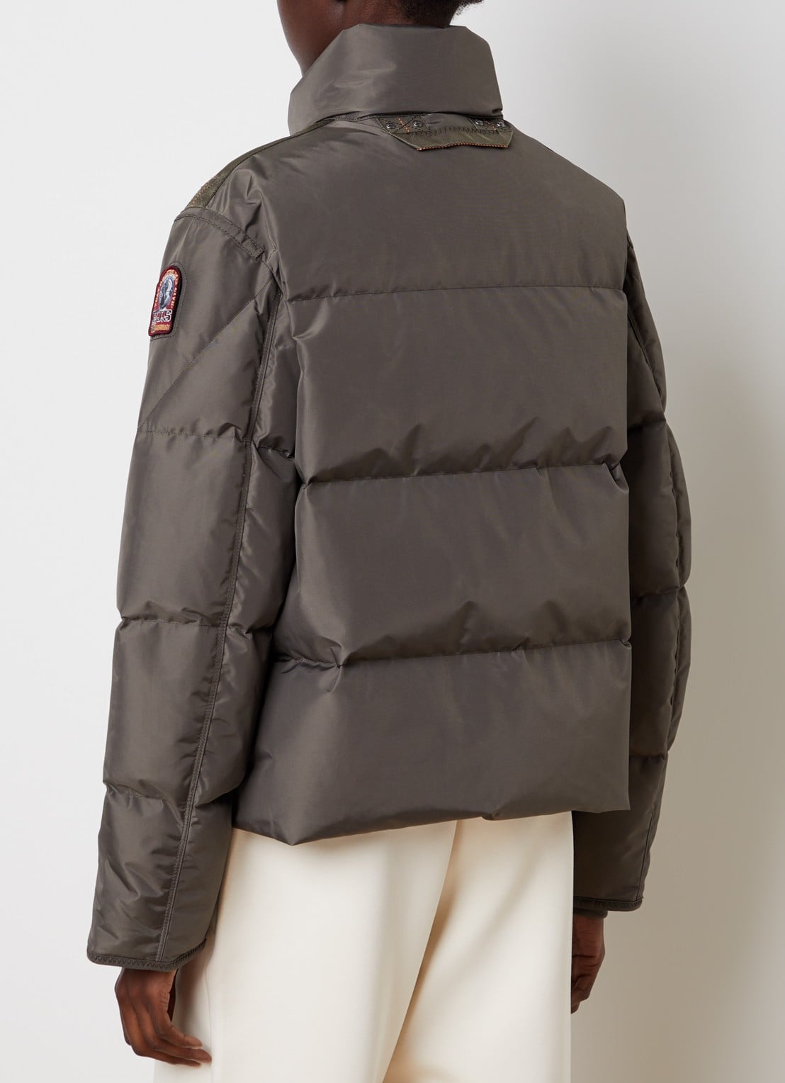 Parajumpers Mallery puffer jack met donsvulling en logo - achterkant 6 olijfgroen