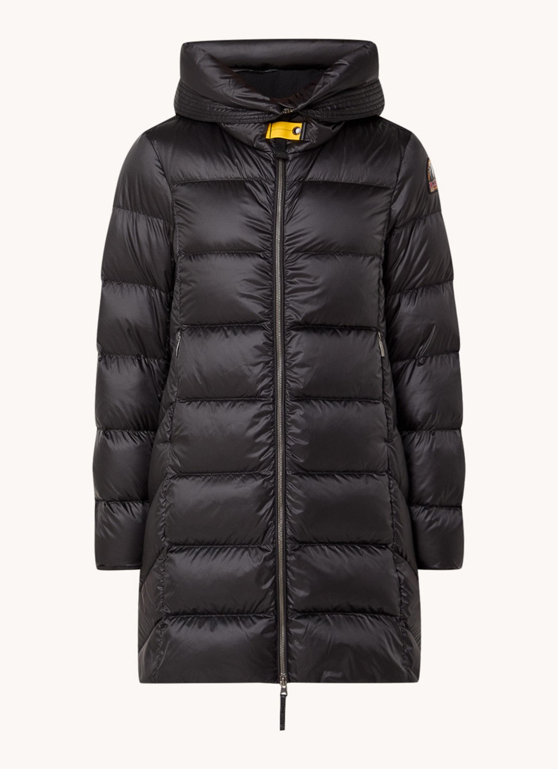 Parajumpers Marion gewatteerde jas met donsvulling en capuchon - voorkant 3 zwart