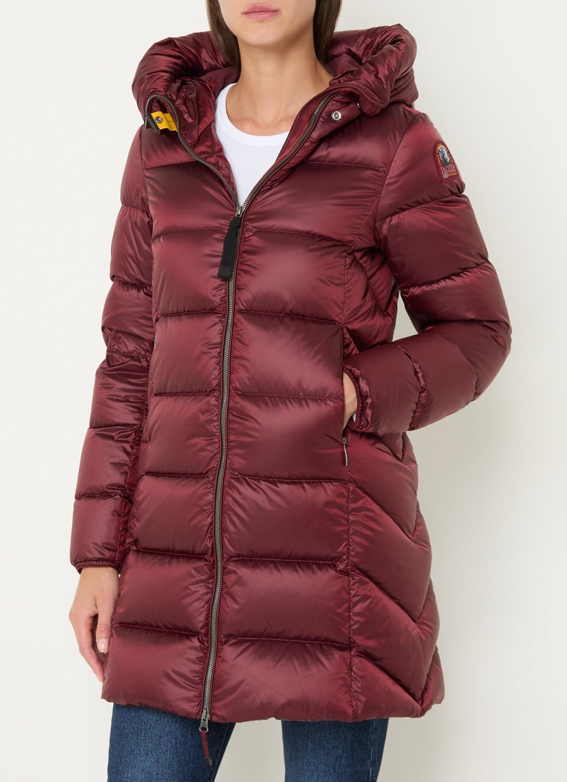 Parajumpers Marion gewatteerde jas met donsvulling en capuchon - detail 3 bordeauxrood