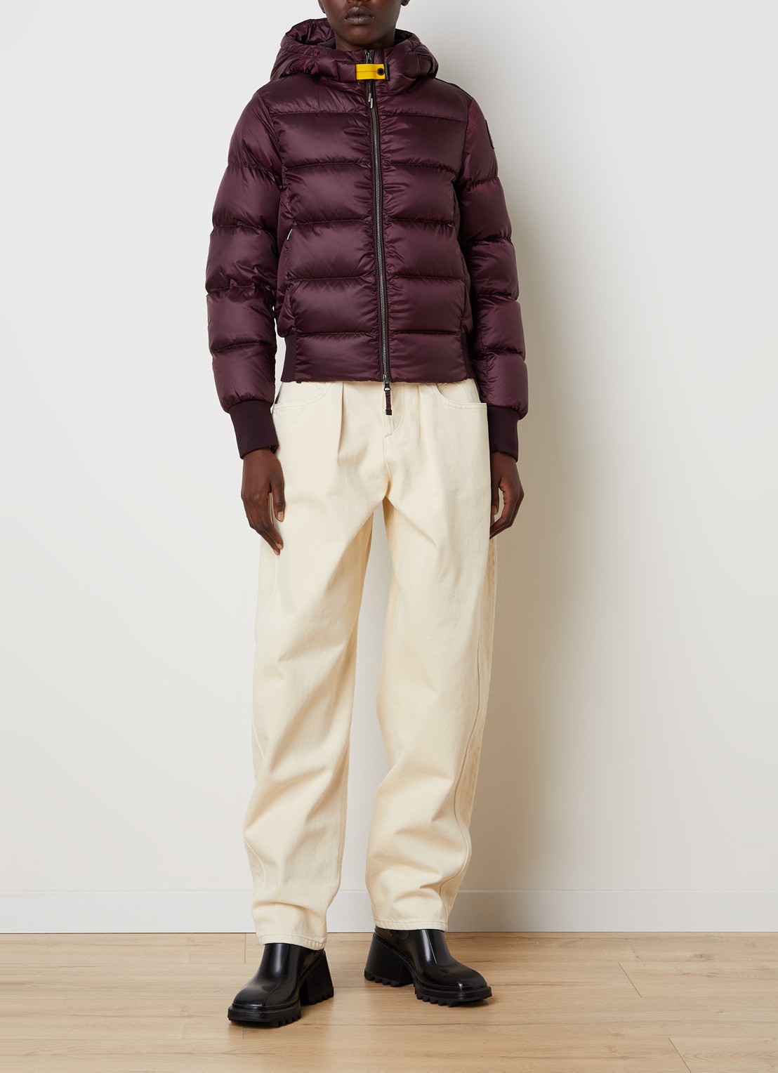 Parajumpers Marion puffer jack met donsvulling - voorkant 5 aubergine