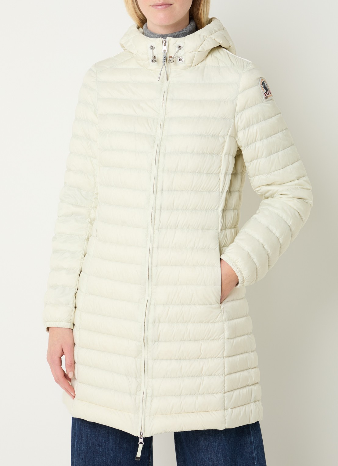 Parajumpers Meredith puffer jas met donsvulling en capuchon - detail 3 creme