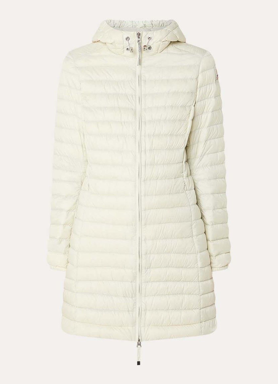Parajumpers Meredith puffer jas met donsvulling en capuchon - voorkant creme