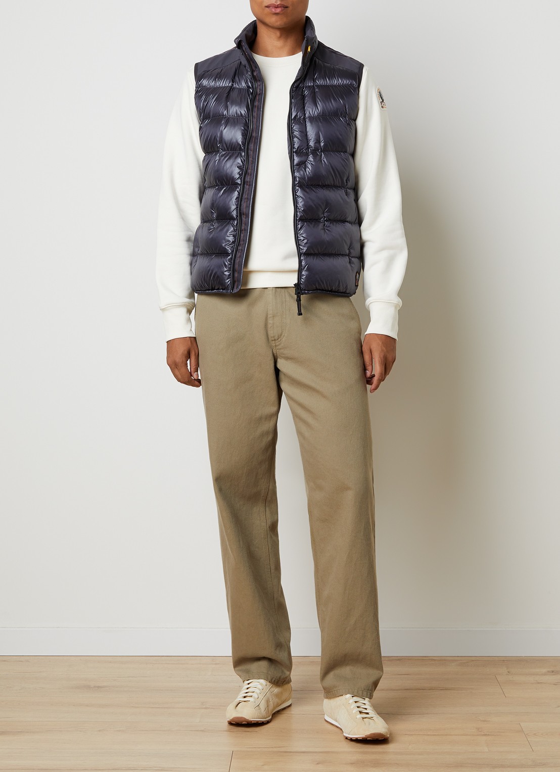 Parajumpers Millet gewatteerde bodywarmer met donsvulling - voorkant 3 donkerblauw