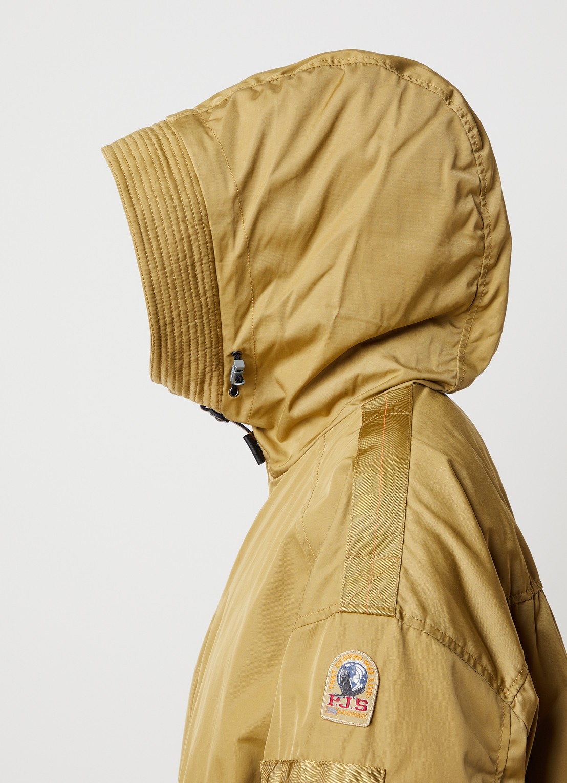 Parajumpers Naadz gewatteerde jack donsvulling en capuchon - detail 5 mosgroen