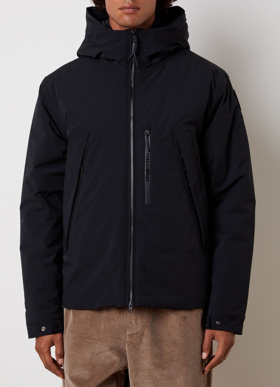 Parajumpers Nivek 2.0 softshell jack met capuchon - detail 3 zwart