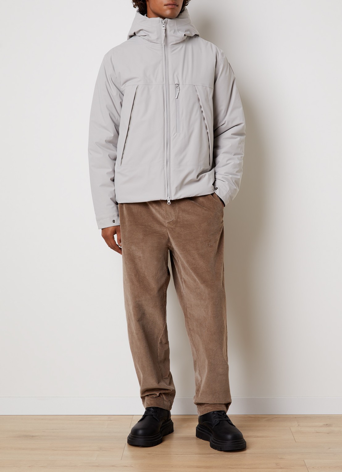 Parajumpers Nivek 2.0 softshell jack met capuchon - voorkant 5 grijs